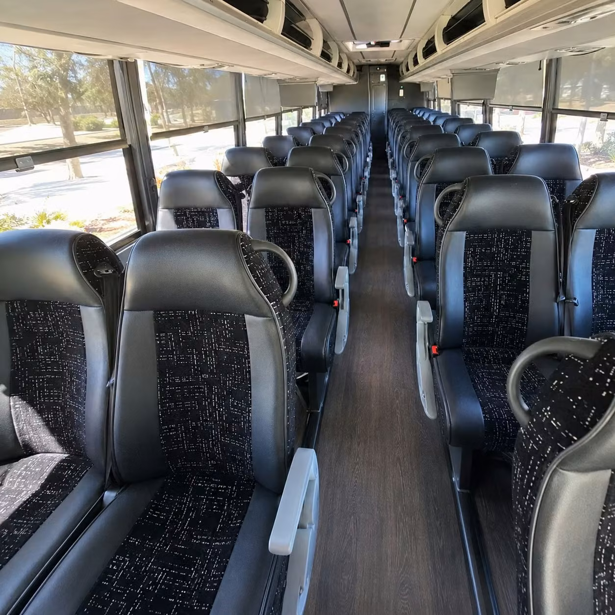 56 passenger charter bus interior